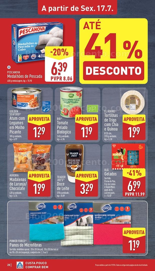 Antevisão Folheto ALDI Promoções de 13 a 19 julho